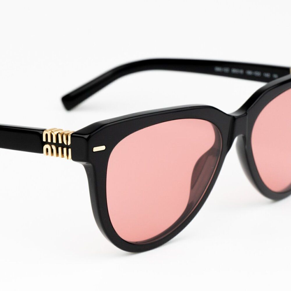NEW Miu Miu MU12ZS 16K1D0 Black Red Phantos Unisex Sunglasses 0MU 12ZS - Picture 7 of 11